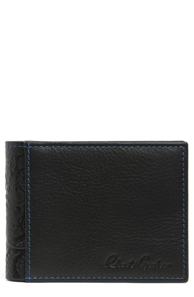 Shop Robert Graham Austin Embossed Leather Wallet In Black