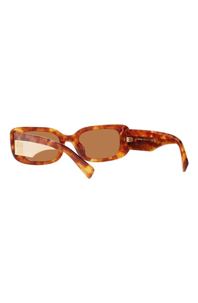 Miu Miu Womens Brown Mu 08ys Square-frame Tortoiseshell Acetate Sunglasses In Lite Havana