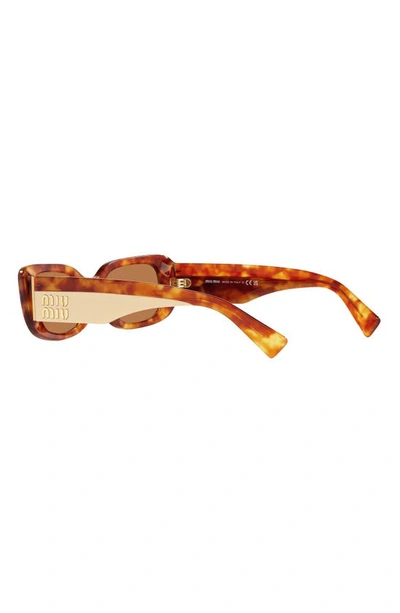 Miu Miu Womens Brown Mu 08ys Square-frame Tortoiseshell Acetate Sunglasses In Lite Havana