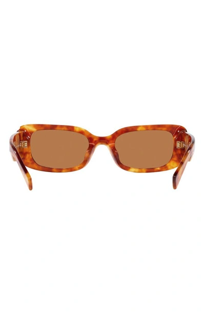 Miu Miu Womens Brown Mu 08ys Square-frame Tortoiseshell Acetate Sunglasses In Lite Havana