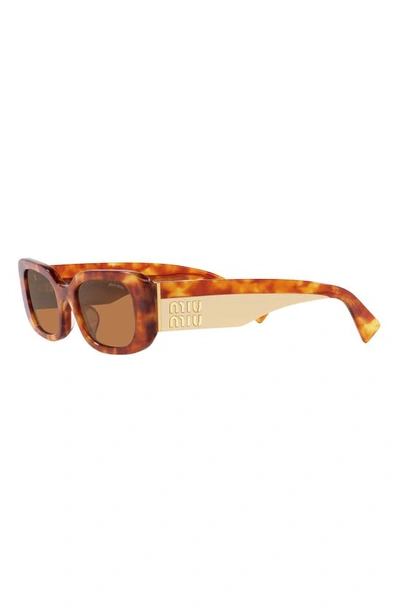 Miu Miu Womens Brown Mu 08ys Square-frame Tortoiseshell Acetate Sunglasses In Lite Havana