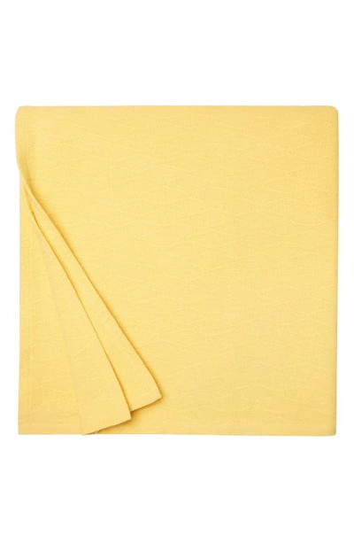 Shop Sferra Cetara Cotton Blanket In Banana