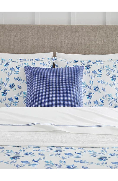 Shop Sferra Colore Dot Print Linen & Cotton Accent Pillow In Cobalt