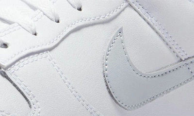 Shop Nike Dunk Low Retro Basketball Shoe In White/ Pure Platinum/ White