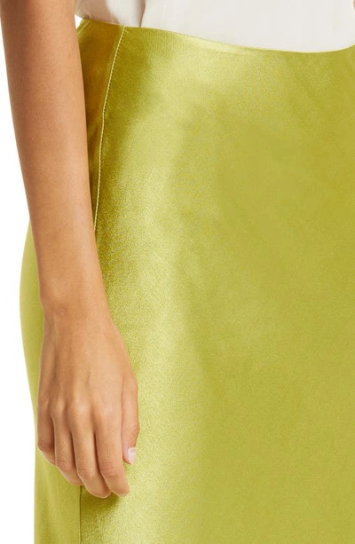 Shop Jason Wu Satin Slip Skirt In Green Tea