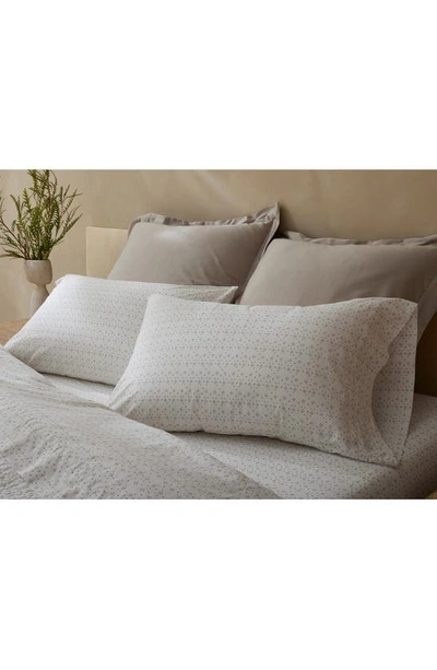 Shop Coyuchi Set Of 2 Organic Dot Pattern Percale Pillowcases In Fossil Dot