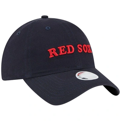 Shop New Era Navy Boston Red Sox Shoutout 9twenty Adjustable Hat
