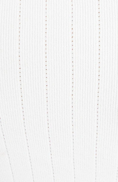 Shop Balmain Four-pocket Pointelle Cardigan In 0fa White