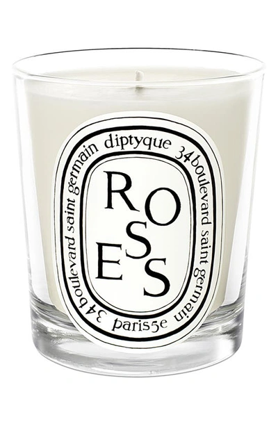 Shop Diptyque Roses Scented Candle, 2.4 oz In Clear Vessel