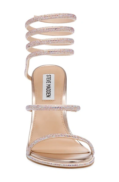 Shop Steve Madden Exotica Ankle Wrap Sandal In Rhinestone