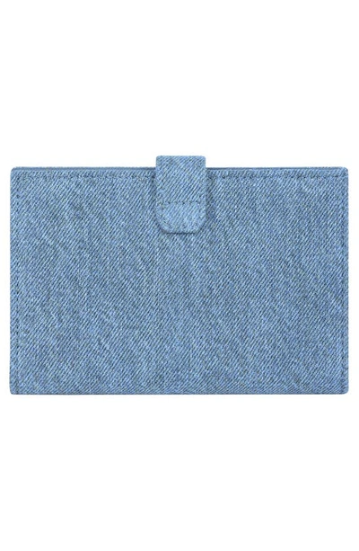 Shop Givenchy Medium Logo Denim Bifold Wallet In Medium Blue