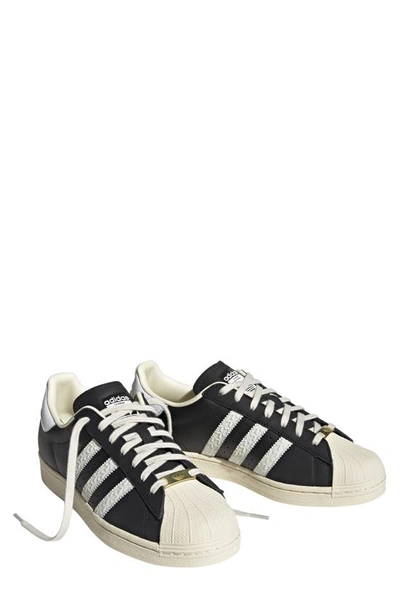 Shop Adidas Originals Superstar Sneaker In Black/ White/ Cream White