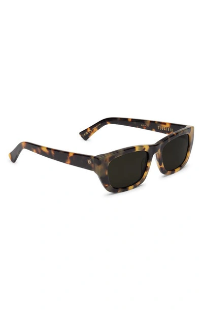 Shop Electric Catania 52mm Polarized Rectangular Sunglasses In Gloss Spotted Tort/ Grey Polar