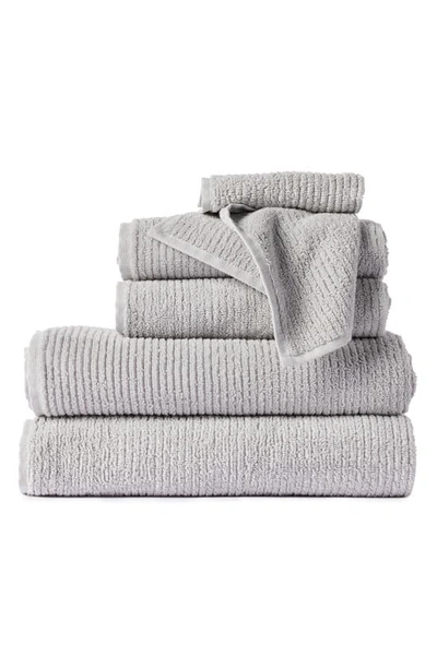 Shop Coyuchi Temescal 6-piece Organic Cotton Bath Towel, Hand Towel & Washcloth Set In Seal