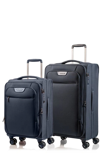 Shop Champs Softech Luggage Set In Navy