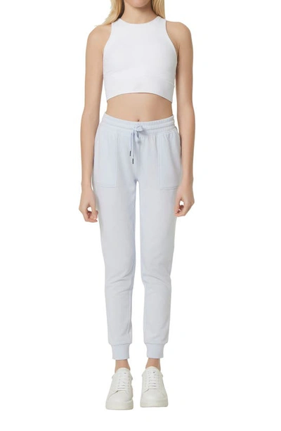 Shop Andrew Marc Sport Long Patch Pocket Joggers In Chambray