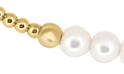 Effy 14k Yellow Gold 4.5mm Freshwater Pearl Beaded Choker Necklace In White