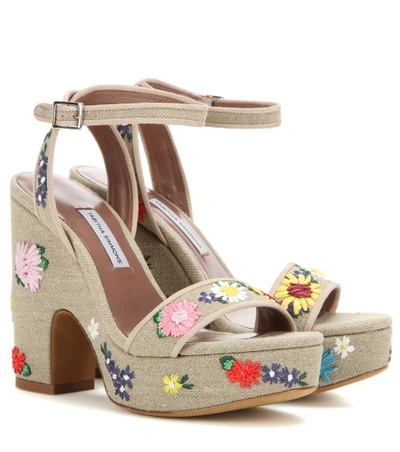 Calla Meadow embroidered sandals