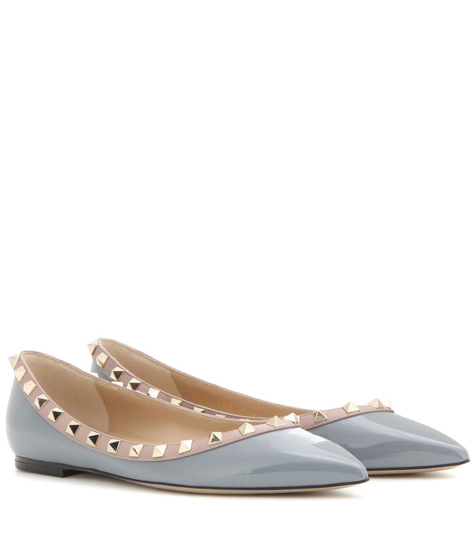 light blue valentino rockstud shoes