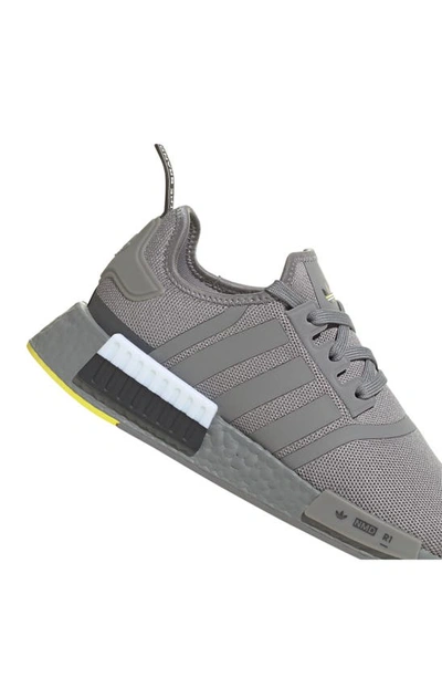 Shop Adidas Originals Nmd R1 Primeblue Sneaker In Grey/ Black/ White