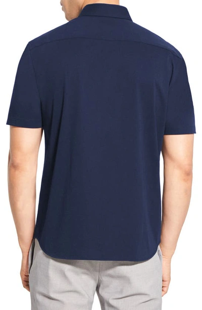 Theory Irving Short Sleeve Button-up Shirt In Eclipse - B7h