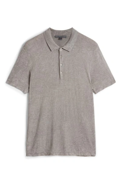 Shop John Varvatos Chatham Regular Fit Textured Wool Blend Polo In Griffin Grey