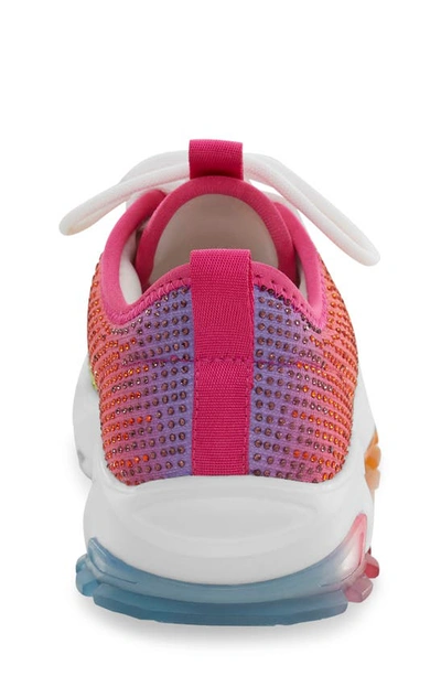 Shop Kurt Geiger Kids' Mini Lettie Crystal Sneaker In Multi Yellow