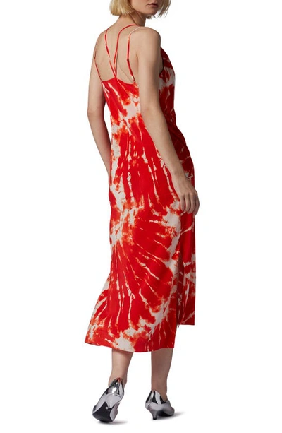 Equipment Silvana Print Silk Slipdress In Fiery Red Multi