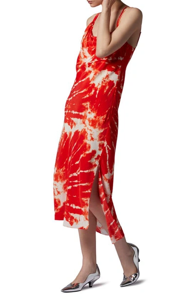 Equipment Silvana Print Silk Slipdress In Fiery Red Multi
