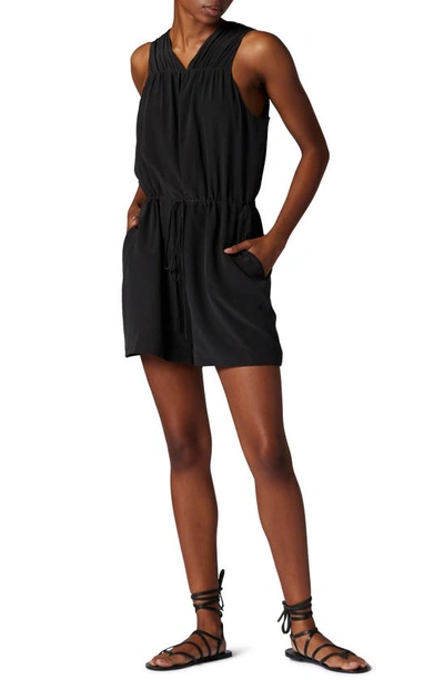 Equipment Peri Sleeveless Silk Blouse In True Black