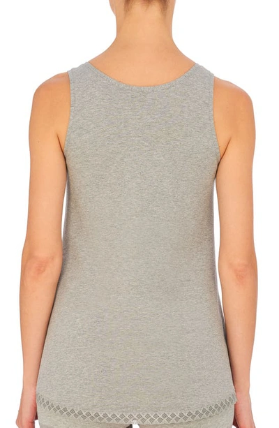 Shop Natori Bliss Stretch Cotton Tank In Light Heather Grey