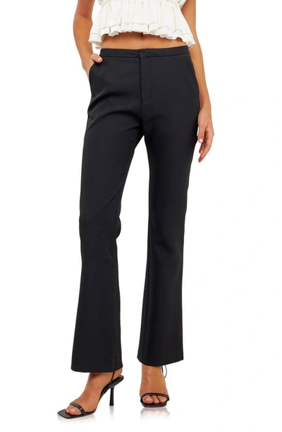 Endless Rose Slim Fit Pants In Black