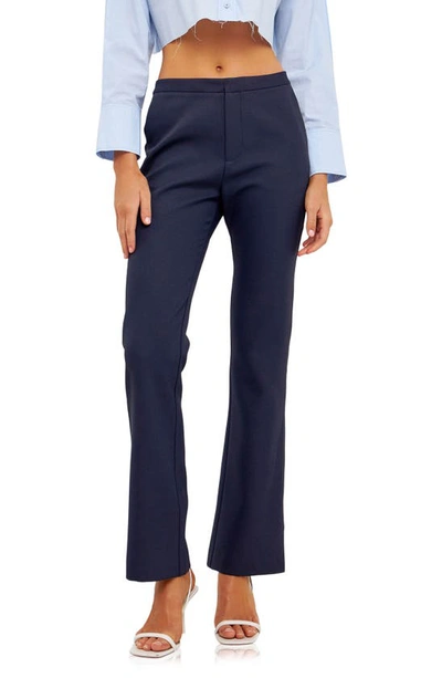 Shop Endless Rose Slim Fit Pants In Navy