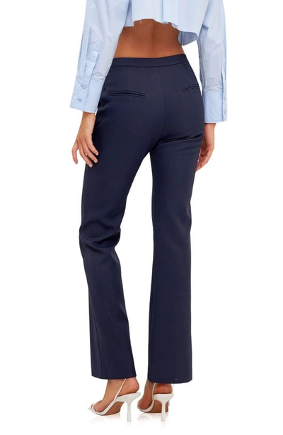 Shop Endless Rose Slim Fit Pants In Navy