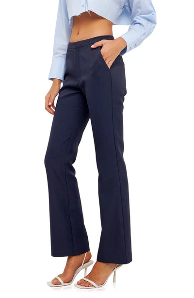 Endless Rose Slim Fit Pants In Navy