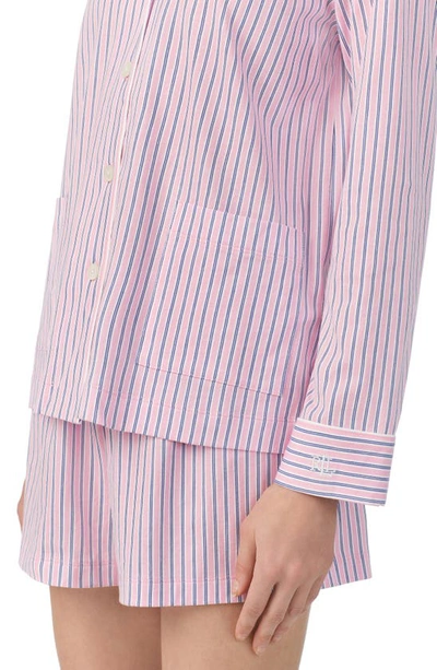 Shop Lauren Ralph Lauren Print Organic Cotton Short Pajamas In Pink Stp