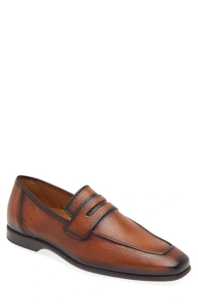 Shop Mezlan Deer Penny Loafer In Cognac