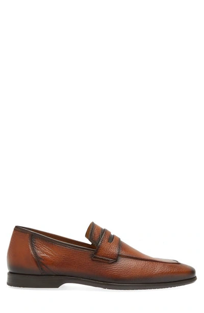 Shop Mezlan Deer Penny Loafer In Cognac