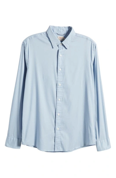 Shop Faherty The Movement Button-up Shirt In Atlantic Sky