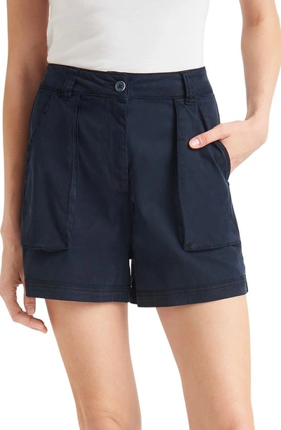Shop Splendid Margaret Trouser Shorts In Navy