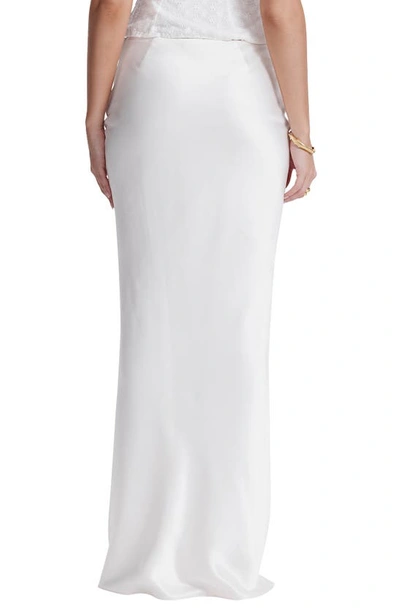 Shop House Of Cb Sydel Bias Cut Satin Maxi Skirt In White