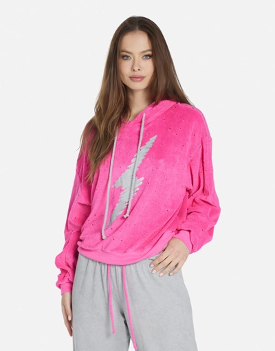 Lauren Moshi Nurys-scribble Lightning In Bright Pink/ Silver