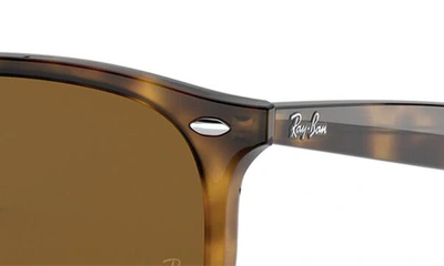 Shop Ray Ban 54mm Polarized Round Sunglasses In Havana/ Brown Solid