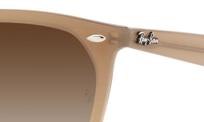 Ray Ban 55mm Gradient Square Sunglasses In Turtledove/ Gradient Brown