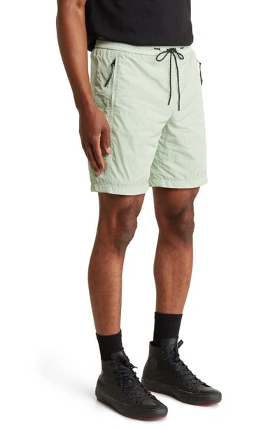 Shop Iise Nylon Track Shorts In Mint