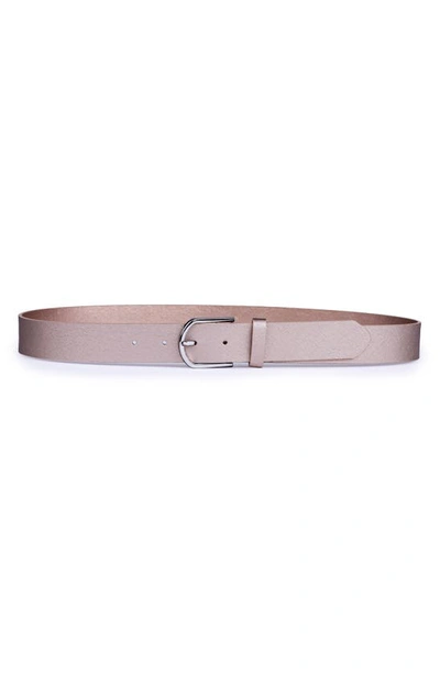 Shop Linea Pelle Saffiano Textured Belt In Gold