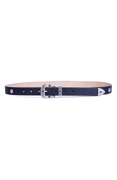 Shop Linea Pelle Western Belt In Black