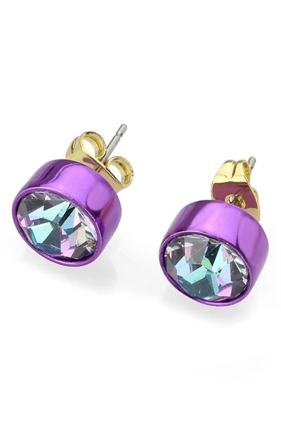 Shop Covet Tropadelic Stud Earrings In Purple