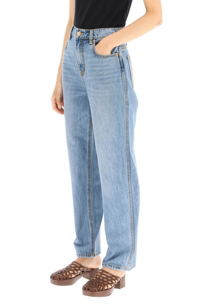 Shop Tory Burch High Waisted Straight Cut Jeans