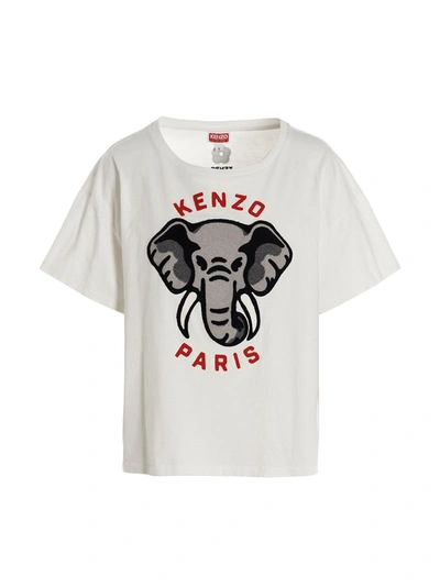 Shop Kenzo Logo Embroidery T-shirt